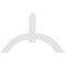 Ekena Millwork Archdale Architectural Grade PVC Gable Bracket, 60"W x 37 1/2"H x 2"D x 6"F, 15/12 Pitch GBP060X38X0206ARC00 - alternate 2